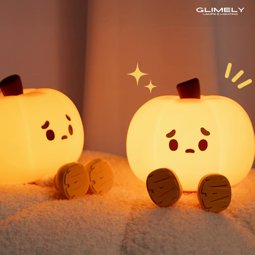 Sad Pumpkin Lamp